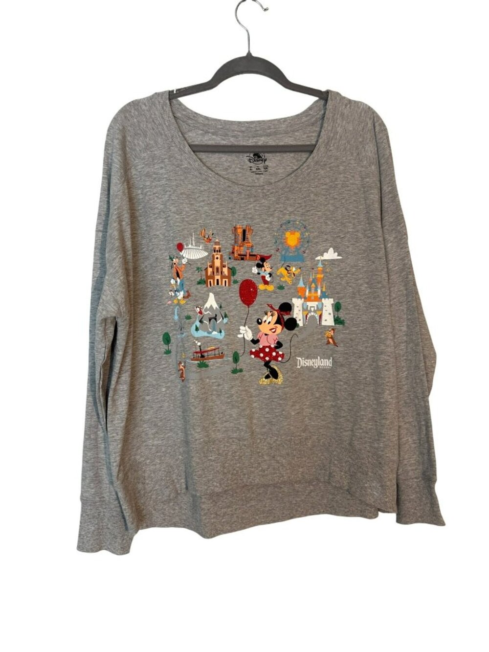 NWT Disney Disneyland Resort Park Life Gray Long Sleeve Tee XL